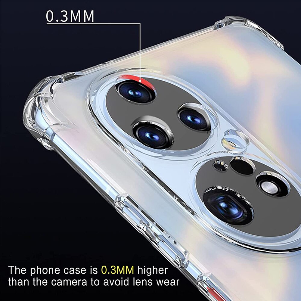 Husa pentru Telefon, compatibila cu Huawei P50 Pro, Protectie antisoc, Silicon Ultra Slim High Tech, Crystal Clear