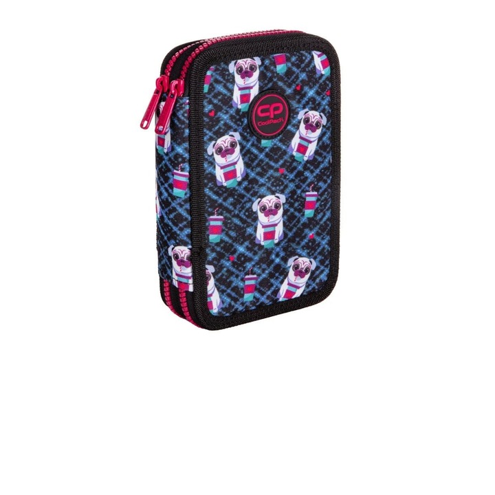 Несесер с два ципа пълен COOLPACK - JUMPER 2 - Dogs to go, Многоцветен