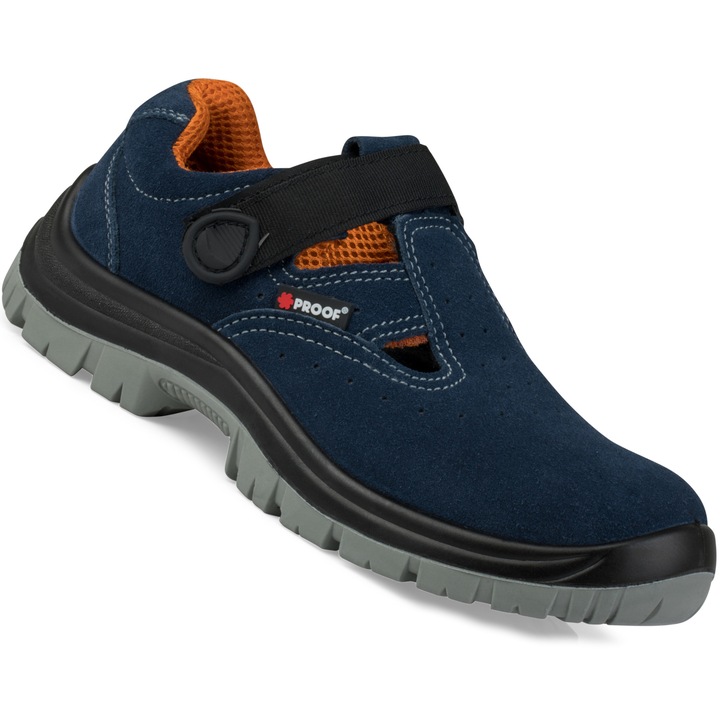 Работни защитни обувки, Proof KAPS1, S1 SRC, велурена кожа, морско синьо, 37 EU