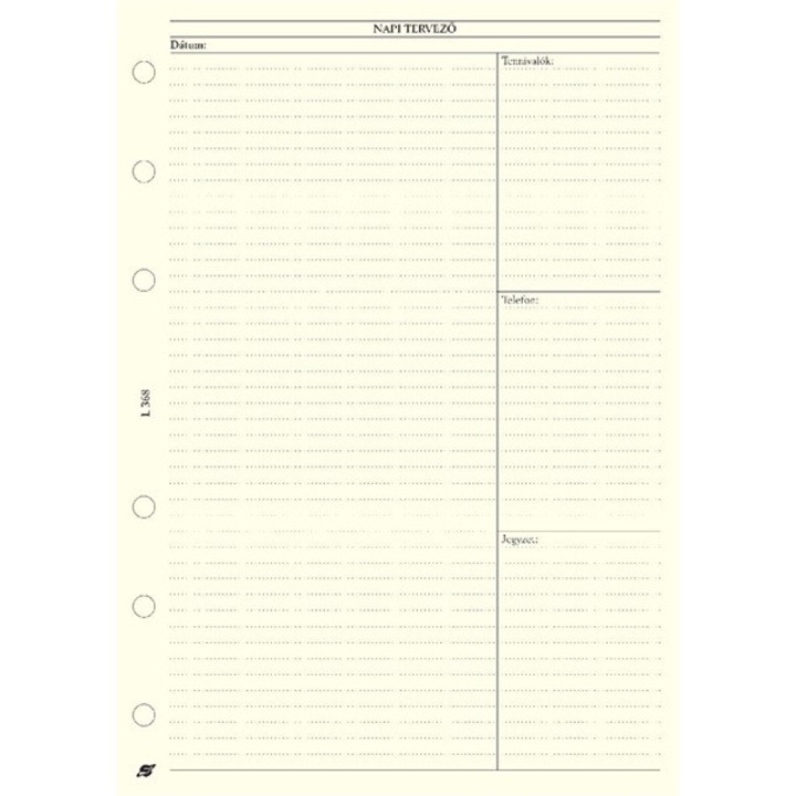 Calendart Saturnus L368 bianco calendar inel pentru planificator zilnic accesoriu