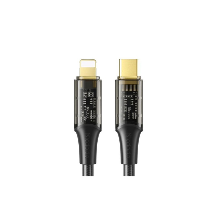 Cablu Mcdodo Amber Series Fast Charging, Type-C la Lightning,36W, 1,2m, Negru