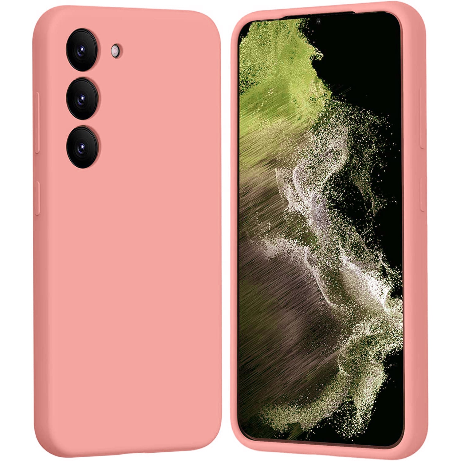 Husa Daden® Soft Silicone compatibila cu Samsung S23, Interior din Microfibra, Protectie la camera, Protectie sporita, Roz bombon