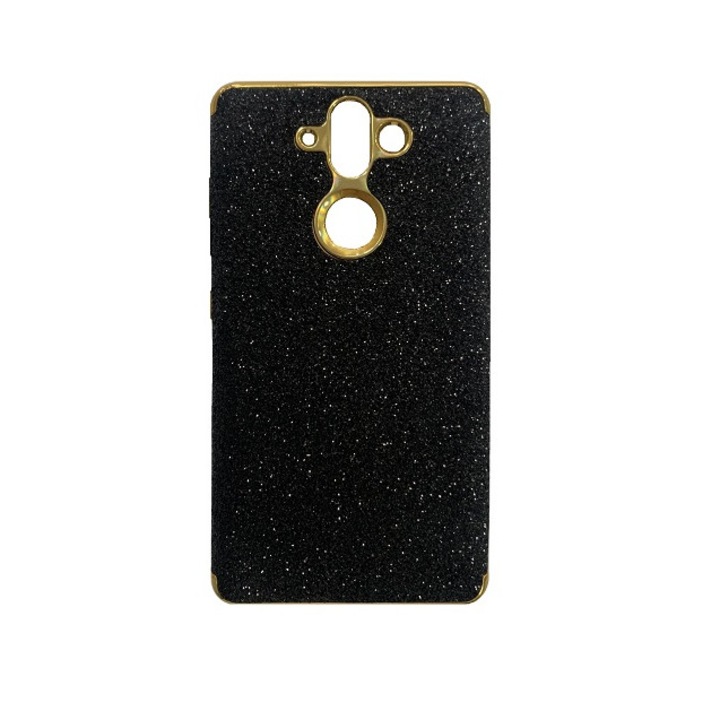 Husa Protectie Pentru Nokia 9, Silicon Spate, Model Sclipici Negru