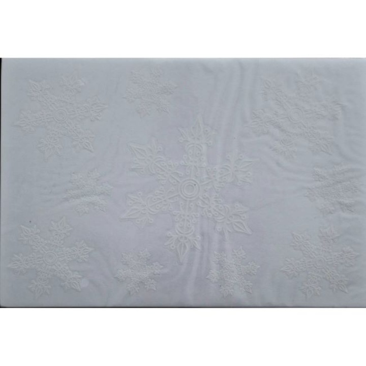 Табло с 3D декоративни стикери със Снежинки, размер 22.5x33 см, Бяло