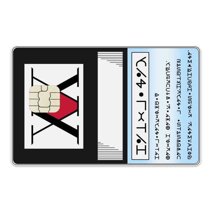 Folie Skin Autocolanta pentru Card de Credit, Card de Debit cu Cip Mare - Hunter x Hunter, HxH License