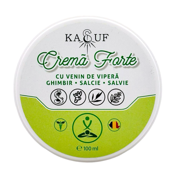 Crema Forte KASUF cu Venin de Vipera, Ghimbir, Salcie, Salvie 100 ml