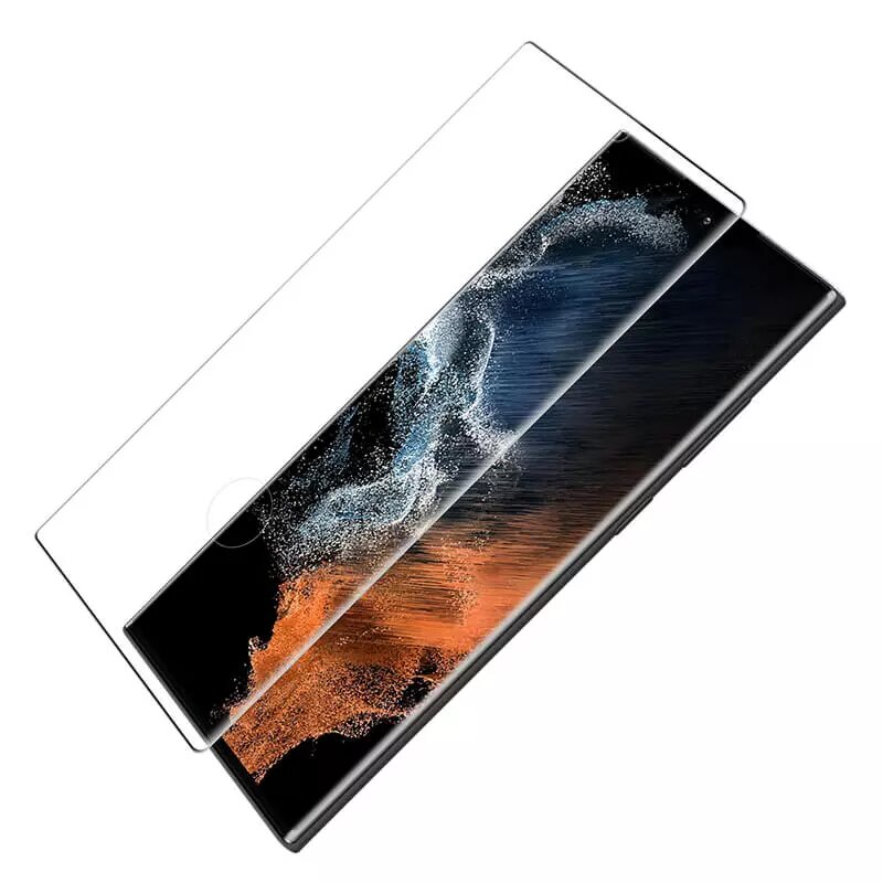 Folie protectie telefon, Sticla, Compatibil cu Samsung Galaxy S22 Ultra, Transparent