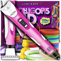 Set Creion 3D GALAXIA®, filamente PLA 110m, roz/alb