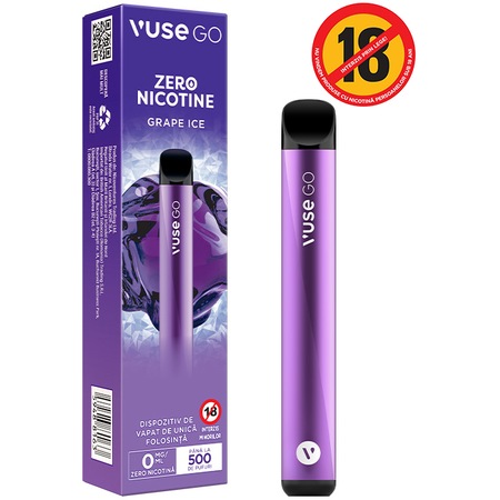 elf bar vape uk Tigara electronica Vuse GO Grape Ice fara nicotina, 0mg/ml