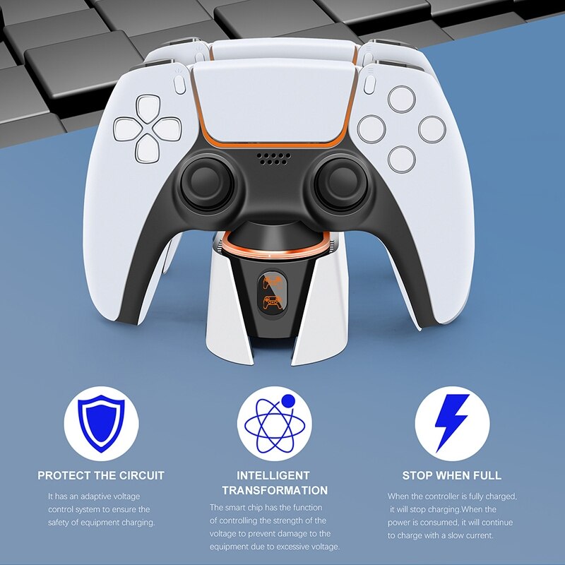 Pmd 2 Controller Станция за едновременно зареждане на 2 контролера Playstation 5, LED ...
