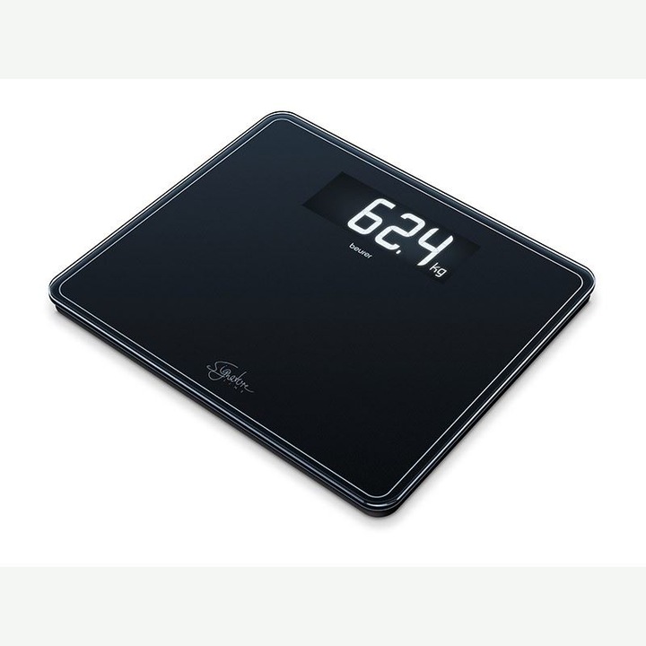 Стъклена везна Beurer GS 410 Signature Line Black, светещ дисплей XXL, до 200 кг