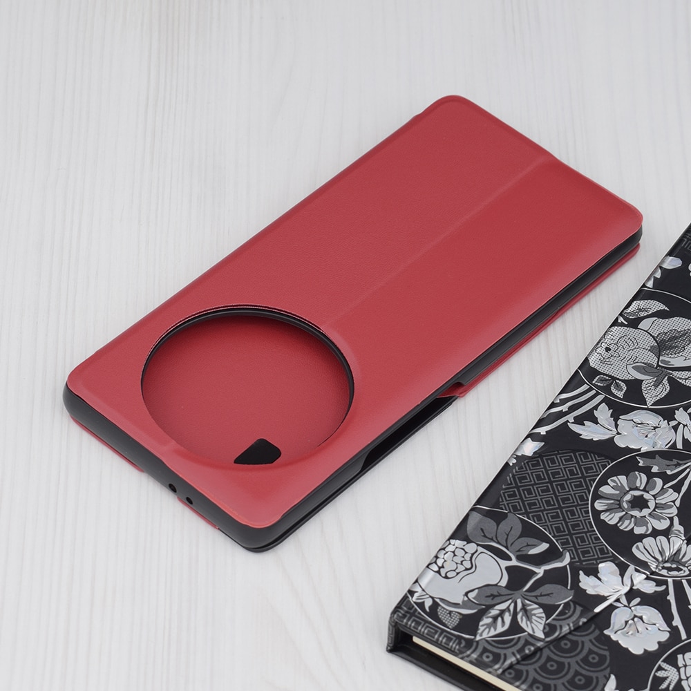 Husa pentru Honor Magic5 Lite Tip Carte, S-View, Functie de Stand, Calitate Premium, Antisoc, Protectie Sporita, Rosu