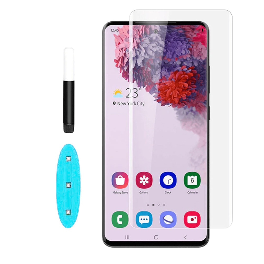 Folie New UV Tech, Full Glue, Full Cover, Compatibila cu Samsung Galaxy ...
