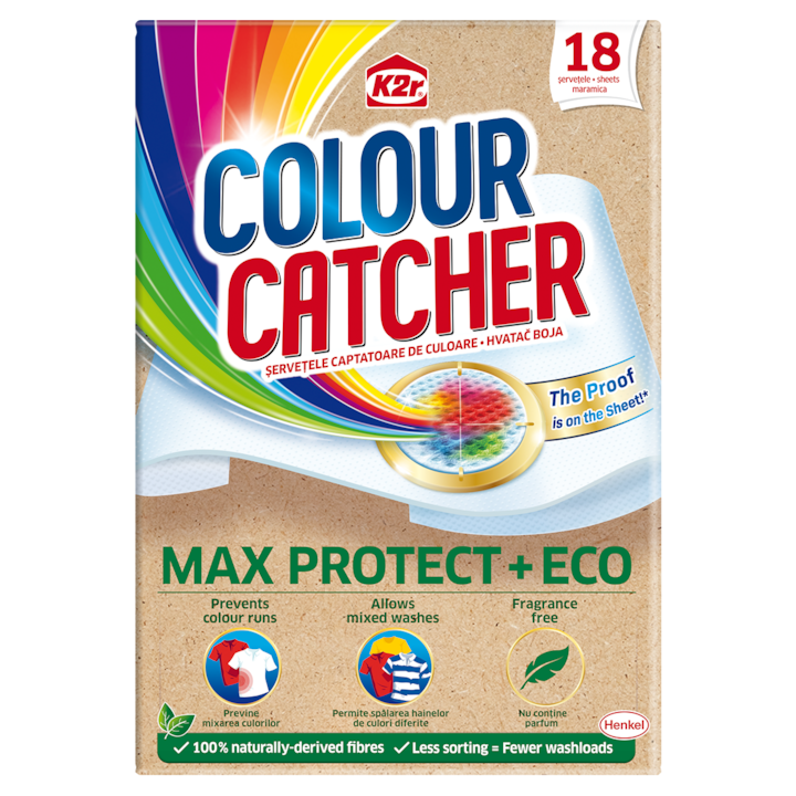 Servetele captatoare de culoare K2r Colour Catcher ECO, 18 Spalari