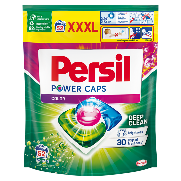 Капсули за пране Persil Power Caps Colour, 52 изпирания