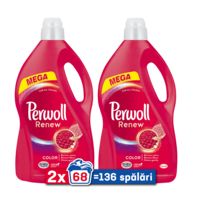 Detergent de rufe lichid Perwoll Renew Color, 2x68 spalari, 2x3,74L