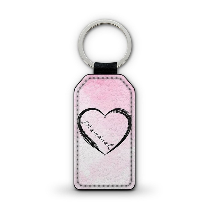 Mamának prémium bőr kulcstartó