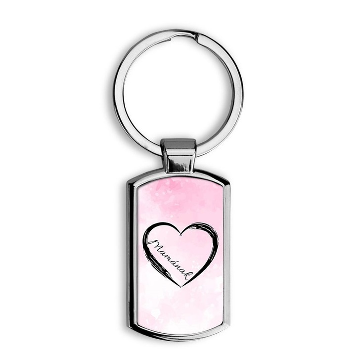 Mamának elegáns fém kulcstartó