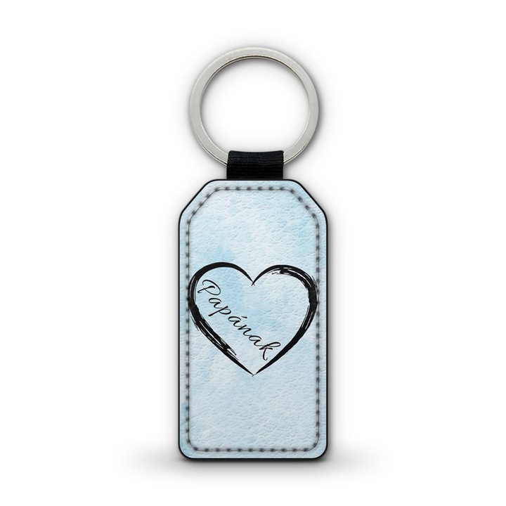 Papának prémium bőr kulcstartó