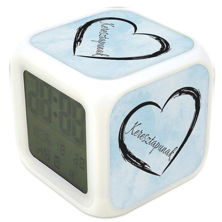 Ceas desteptator luminos care schimba culoarea pentru cusatorii in cruce