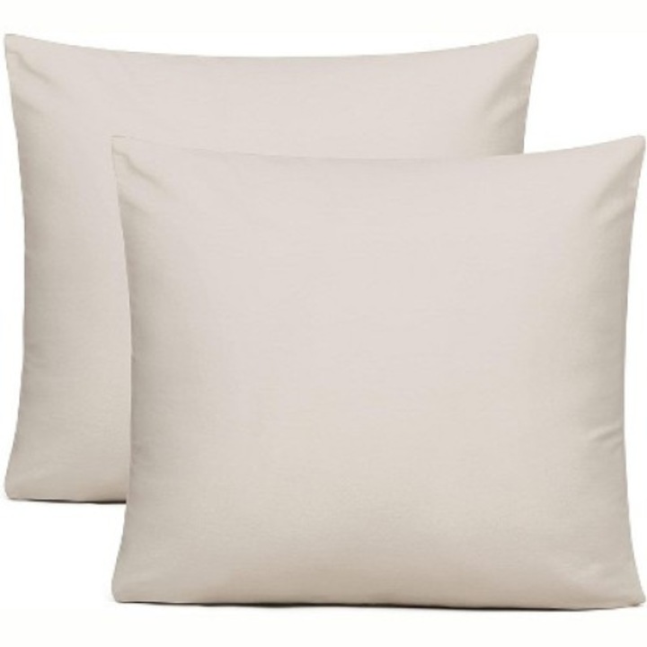 Set 2 fete de perna 90 x 90 cm bumbac ranforce crem