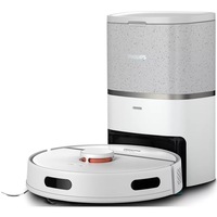 Robot de aspirare Philips Home Run XU3110/02, aspirator si mop, statie de golire automata, Pa 4000, 4800 mAh, autonomie pana la 230 min, sac de praf 3L, aplicatie HomeRun, alb