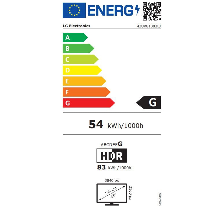 Televizor LG LED 43UR81003LJ, 108 cm, Smart, 4K Ultra HD, Clasa G