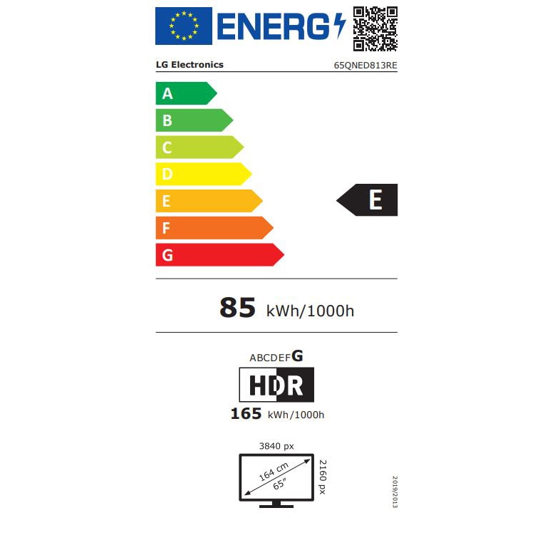 Televizor LG QNED 65QNED813RE, 164 cm, Smart, 4K Ultra HD, 100 Hz, Clasa E