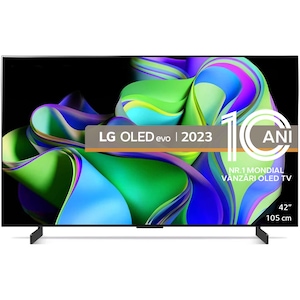 Televizor LG OLED evo 42C31LA, 105 cm, Smart, 4K Ultra HD, 100 Hz, Clasa G (Model 2023)