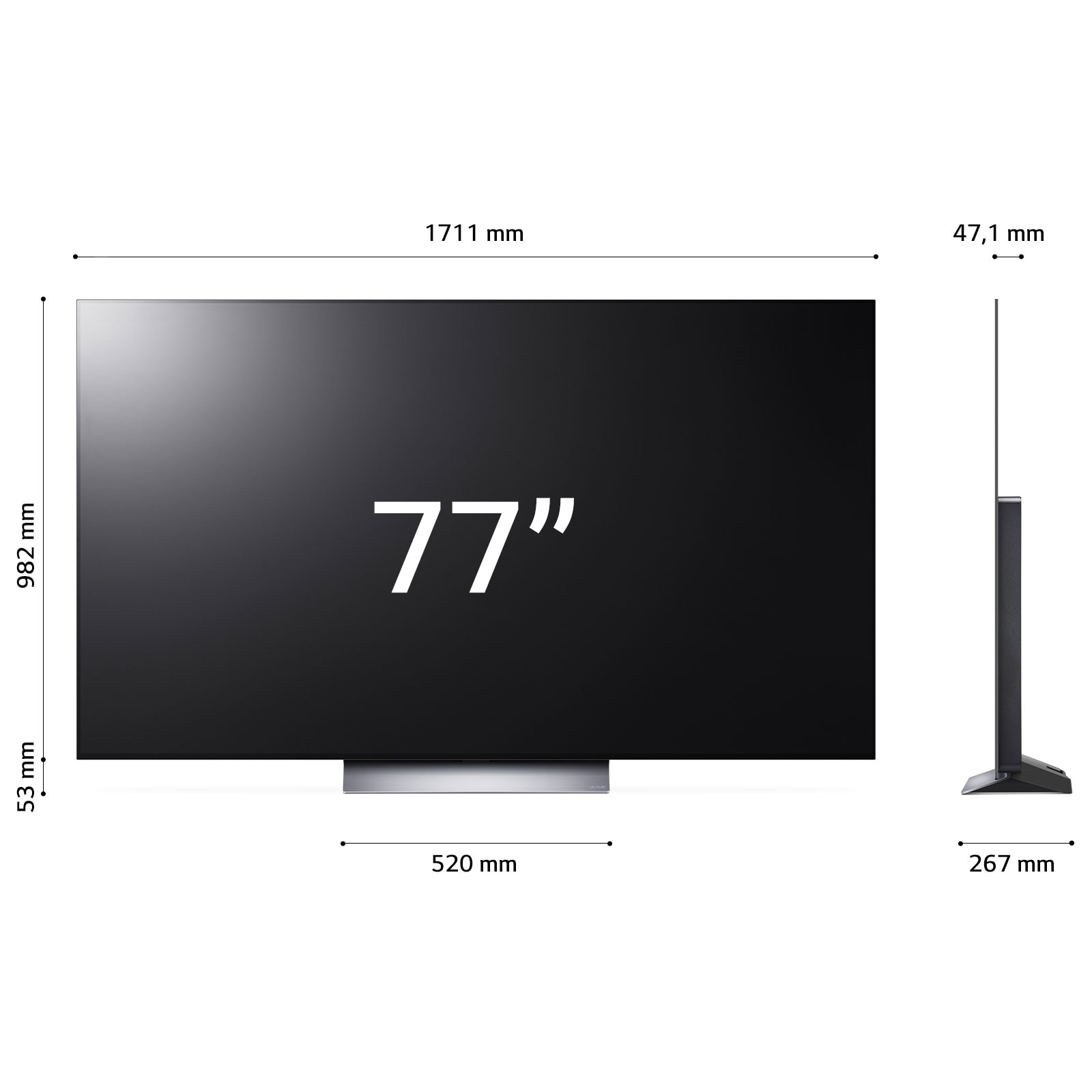 Televizor LG OLED evo 77C31LA, 195 cm, Smart, 4K Ultra HD, 100 Hz, Clasa F