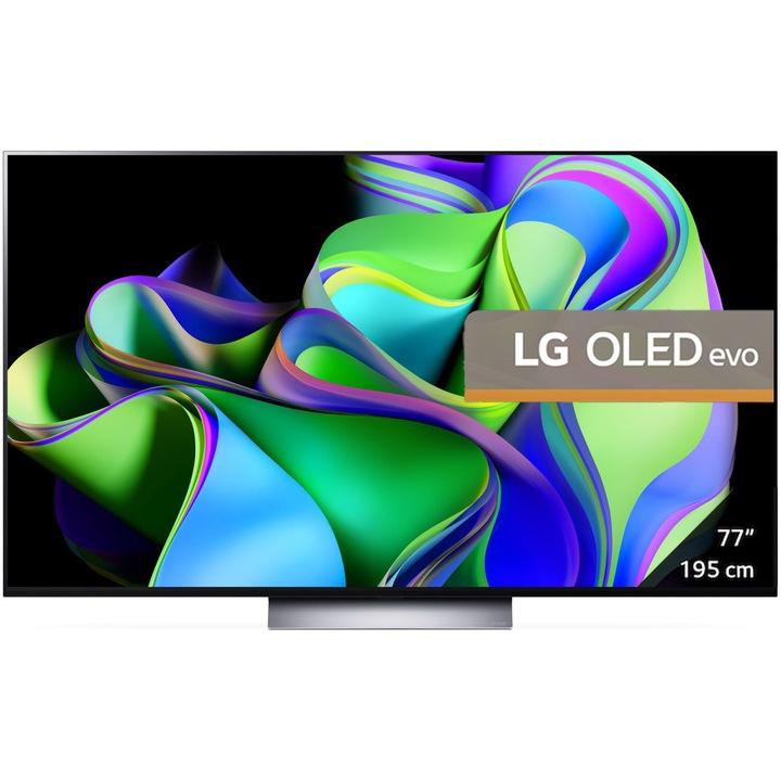 Телевизор LG OLED evo 77C31LA, 77" (195 см), Smart, 4K Ultra HD, 100 Hz, Клас F (Модел 2023)