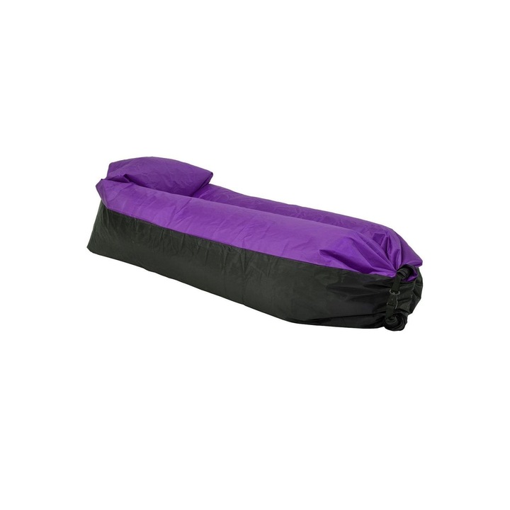Надуваем матрак Royokamp, за планина или плаж, SKU1020143, черен/лилав, 180 x 70 см