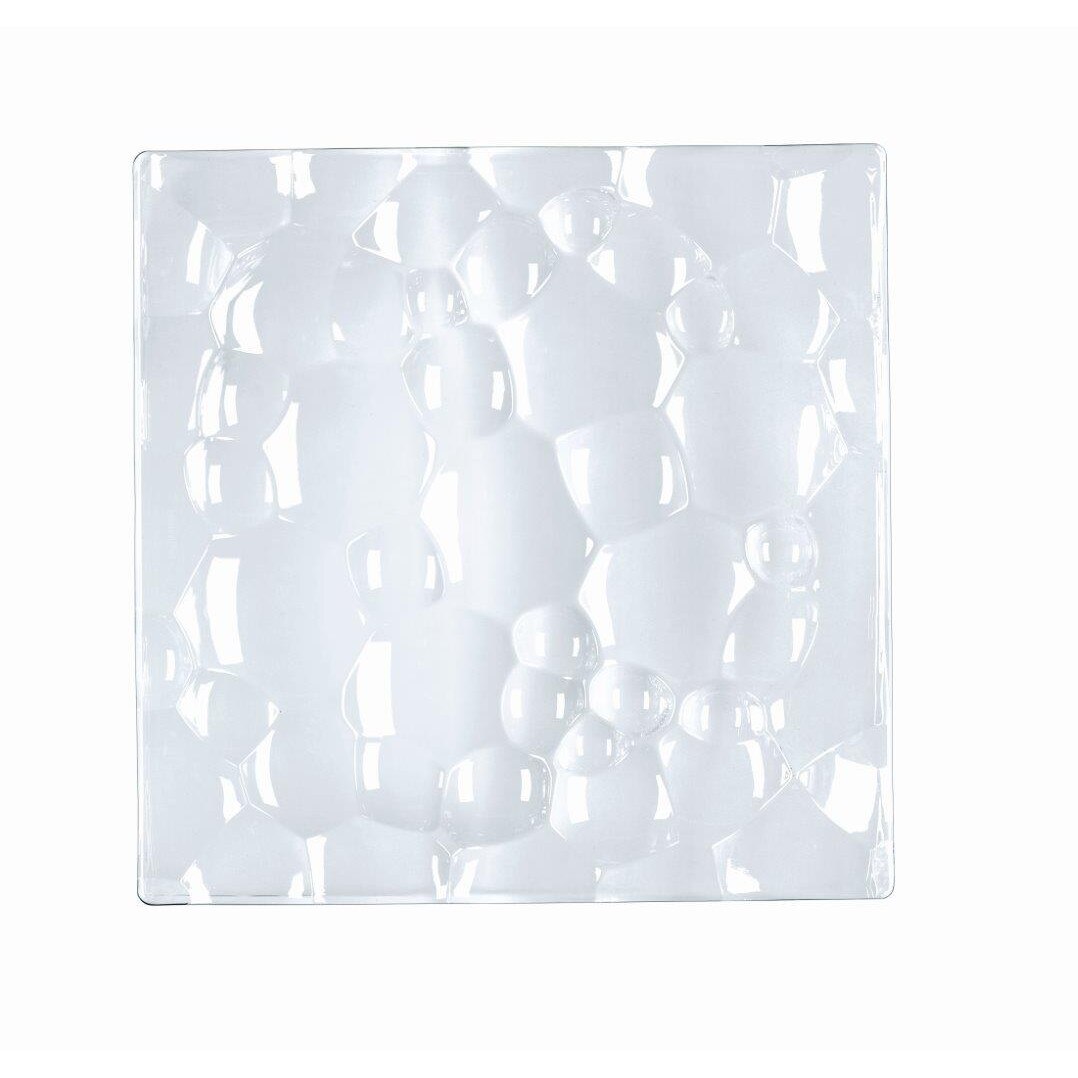 Platou patrat sticla cristalina Sphere 28 cm