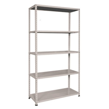 Raft metalic GRI, 80 kg/polita, 180 x 90 x 40 cm, 5 polite, montaj cu surub Raft metalic GRI, 80 kg/polita, 180 x 90 x 40 cm, 5 polite, montaj cu surub