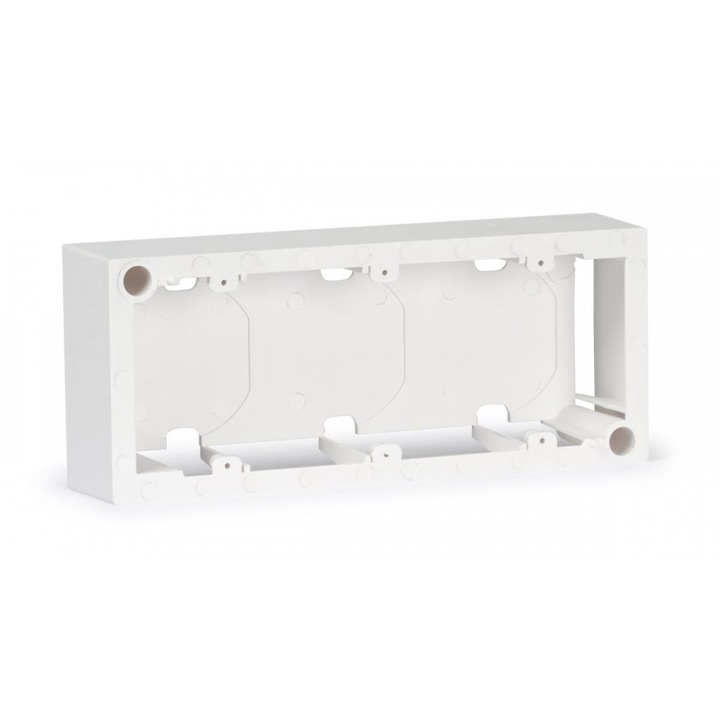Cutie de instalare Fonestar pentru 3 module, alb, 194x81x42mm