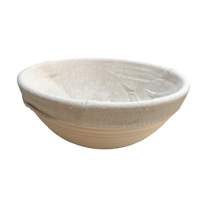 Cos de rachita Baker's Shop pentru dospit, rotund, D 23 cm, cu panza de protectie