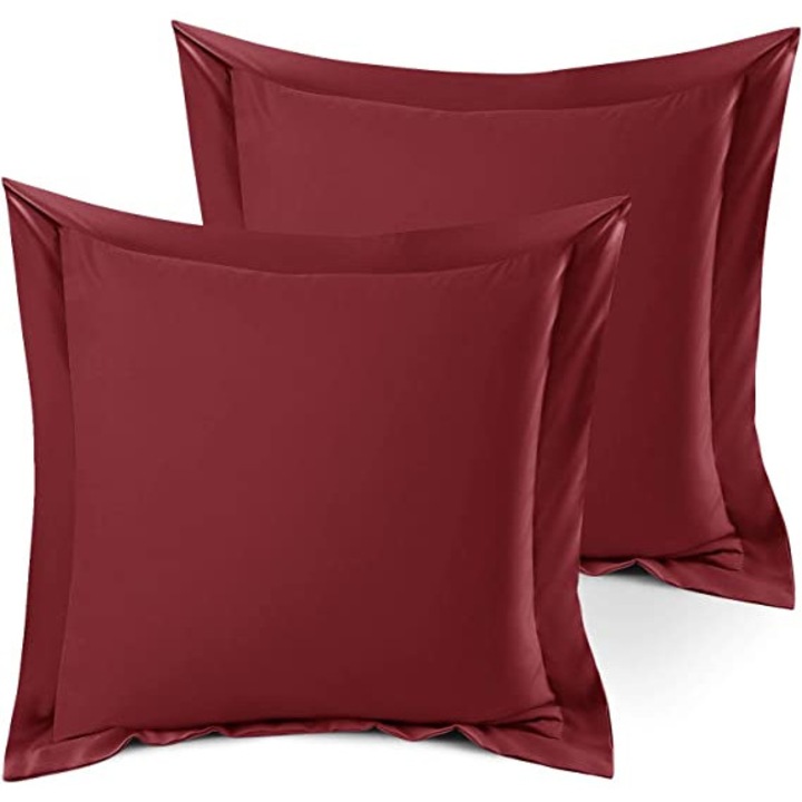 Set 2 fete de perna 90 x 90 cm bumbac ranforce grena