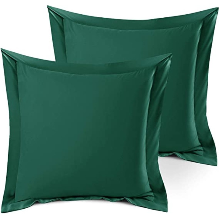 Set 2 fete de perna 90 x 90 cm bumbac ranforce verde inchis
