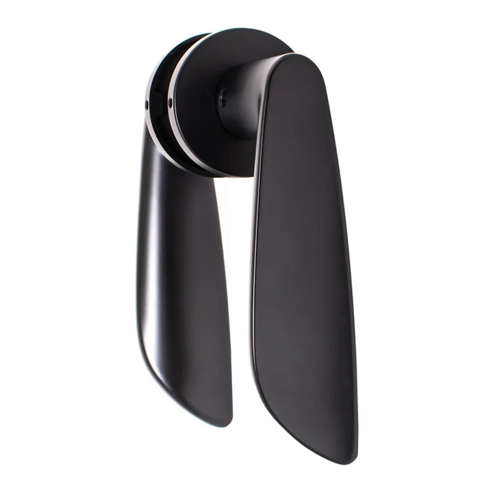 Maner usa GHIDINI FARFALLA, cu rozeta WC 52 mm, negru mat