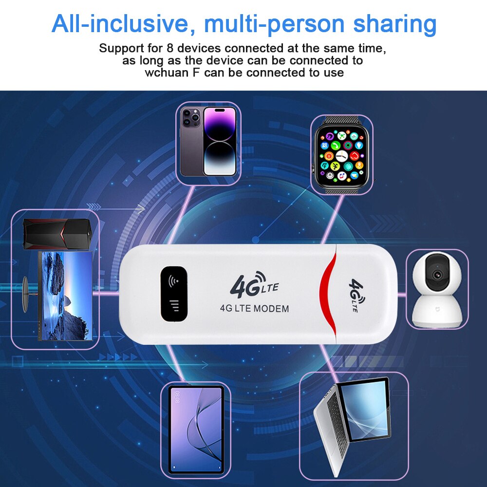 Modem Wifi portabil, MYFYU, USB, 4G, Alb/Rosu eMAG.ro