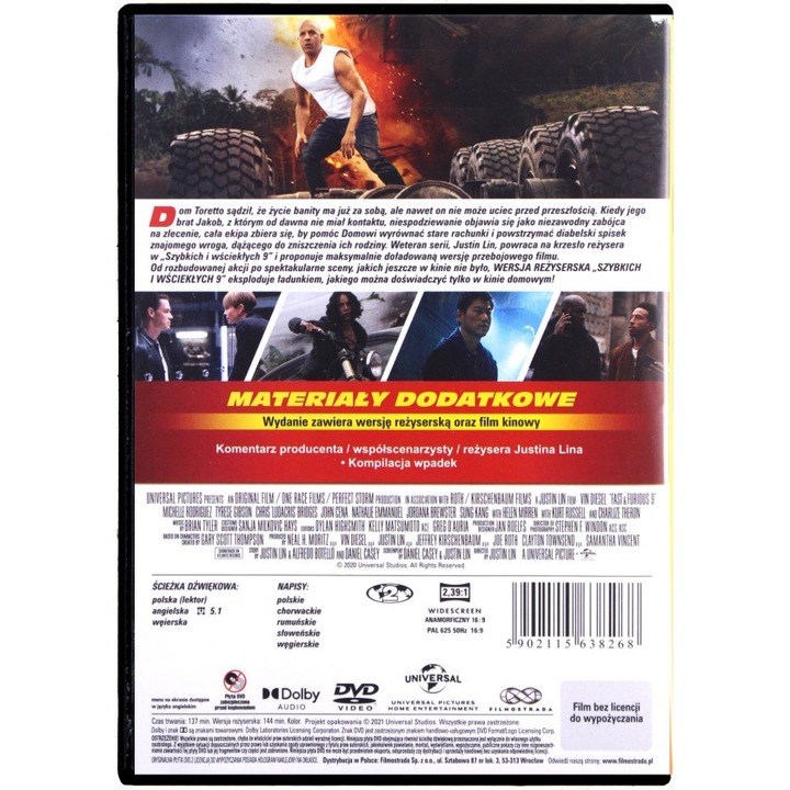 Бързи и яростни 9 [DVD]