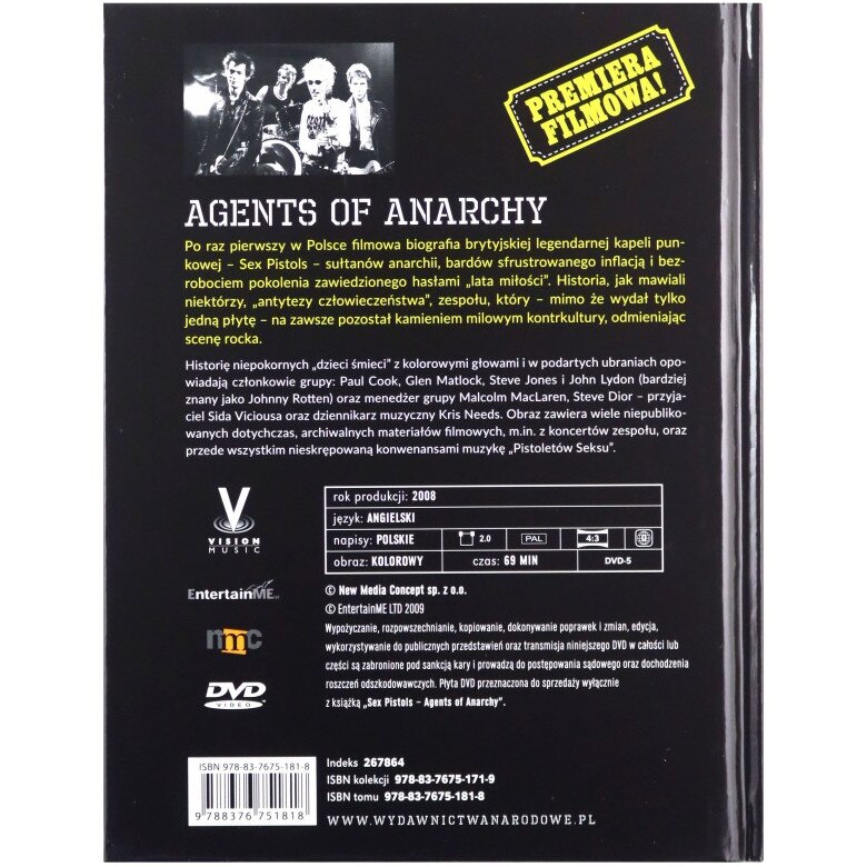 Legendy Muzyki Sex Pistols Agents Of Anarchy Booklet [dvd] Emag Bg