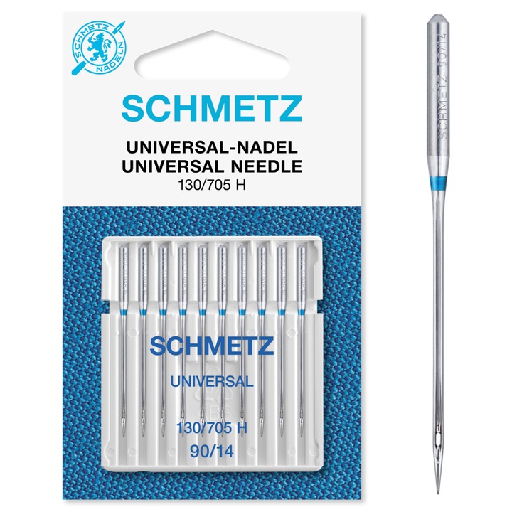 Schmetz univerzális tűkészlet, varrógéphez, 10 db, finomság 90, tűrendszer 130/705 H