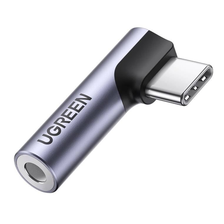 UGREEN AV154 adapter, USB-C dugasz 3,5 mm-es jack aljzatba, alumínium, ezüst