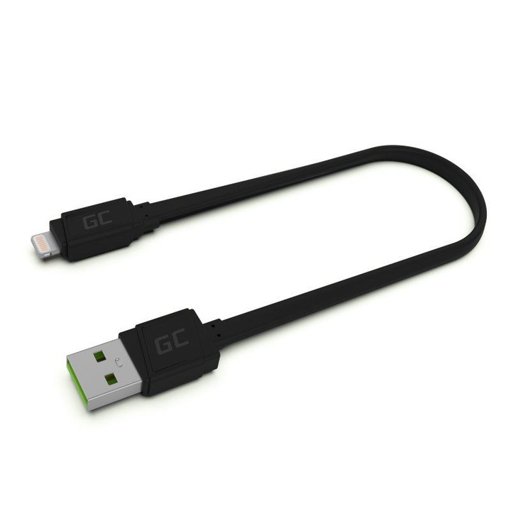 Green Cell 25 cm-es USB-Lightning kábel, Gcmatte, gyorstöltés, kompatibilis az Apple iPhone 13 12 11 SE Pro/Max készülékkel | iPhone X XR XS | iPhone 8 7 Plus | iPhone 6 6S 5 5C 5S Plus | iPad