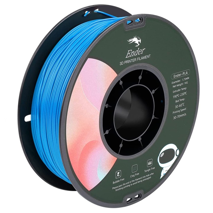 Creality Ender-PLA Filament szál, Creality CR-PLA 1,75 mm, 1 kg, 190-230C, kék