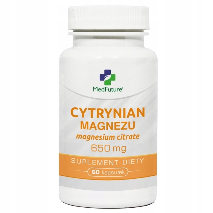 Supliment alimentar, MedFuture, Citrat de magneziu 650mg, 60 capsule