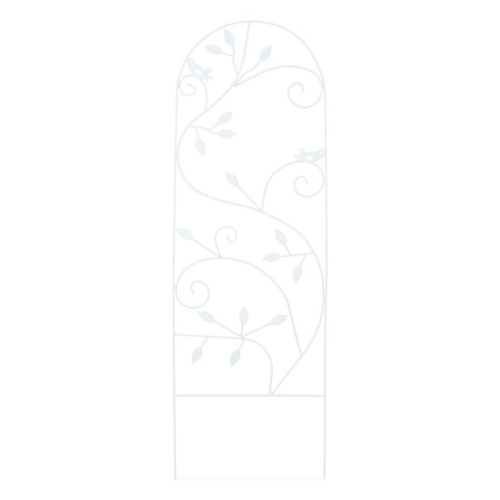 Arcada metalica de gradina pentru flori cataratoare, alb, 120 x 40 cm, Relaxdays