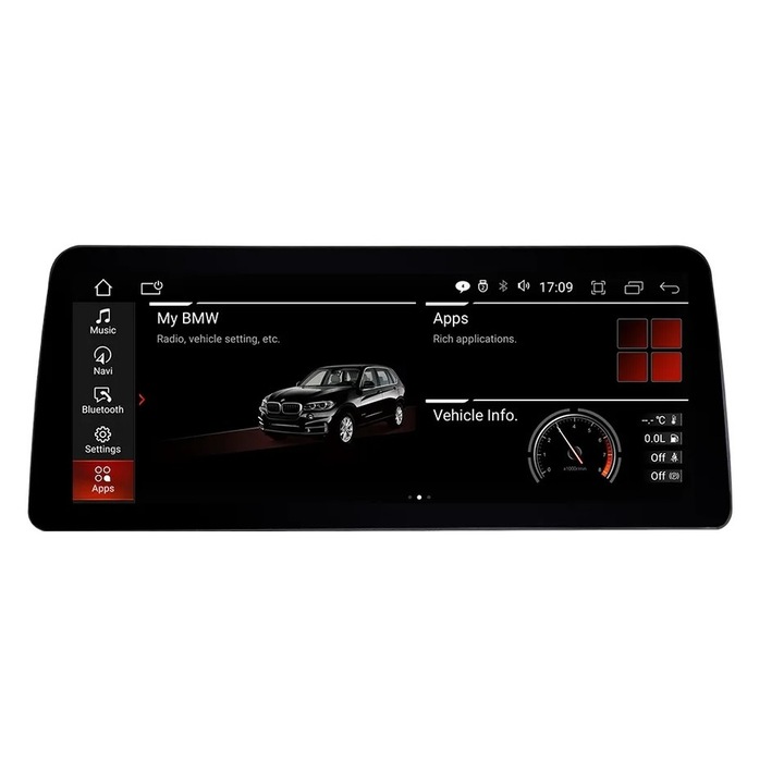 Navigáció BMW Series 5 E60 E61 CCC CIC 2004-2010, NAVIGPS, képernyő 12,3 hüvelykes QLED Bluray Full HD 1920 * 720p, 4 GB RAM és 64 GB ROM, Wireless Carplay és Android Auto, Octacore processzor, 4G Sim Slot, tolatókamera