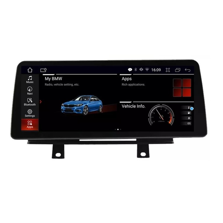Navigáció BMW Series 3 F30 Series 4 2013-2019 között, NAVIGPS, képernyő 12,3 hüvelykes QLED Bluray Full HD 1920 * 720p, 4 GB RAM és 64 GB ROM, vezeték nélküli Carplay és Android Auto, nyolcmagos processzor, 4G Sim Slot, hátrameneti kamera
